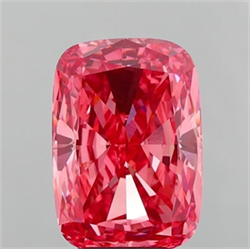 Picture of Lab Grown Diamond 5.09 Carats, CUSHION MODIFIED with  Cut, Fancy Vivid Pink Color, VS1 Clarity and Certified by IGI