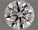 Natural Diamond 0.77 Carats, Round with Excellent Cut, D Color, VVS2 Clarity and Certified by GIA