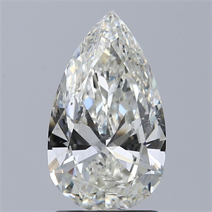 Picture of Natural Diamond 1.50 Carats, Pear with  Cut, J Color, SI2 Clarity and Certified by GIA