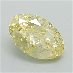 Picture of Lab Grown Diamond 1.57 Carats, Oval with  Cut, Fancy Intense Yellow Color, VS1 Clarity and Certified by IGI