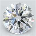 Lab Grown Diamond 3.29 Carats, Round with Excellent Cut, D Color, IF Clarity and Certified by GIA