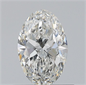 Natural Diamond 0.58 Carats, Oval with  Cut, F Color, VS1 Clarity and Certified by GIA