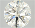 Natural Diamond 3.51 Carats, Round with Excellent Cut, K Color, VS1 Clarity and Certified by IGI