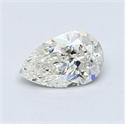 Natural Diamond 0.60 Carats, Pear with  Cut, I Color, SI1 Clarity and Certified by GIA