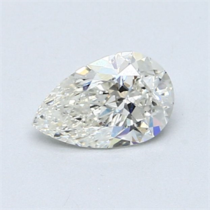 Picture of Natural Diamond 0.60 Carats, Pear with  Cut, I Color, SI1 Clarity and Certified by GIA