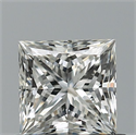 Natural Diamond 0.81 Carats, Princess with  Cut, F Color, VVS2 Clarity and Certified by IGI