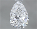 Natural Diamond 0.50 Carats, Pear with  Cut, D Color, VVS1 Clarity and Certified by GIA