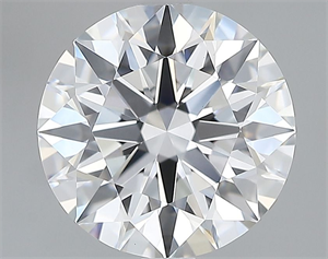 Picture of Lab Grown Diamond 2.29 Carats, Round with Ideal Cut, D Color, VVS2 Clarity and Certified by IGI