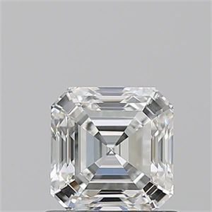 Foto Diamante Natural 0.90 quilates, Asscher , Color H, claridad VVS2 y certificado GIA de