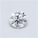 Diamante Natural 0.51 quilates, Redondo , Color F, claridad SI2 y certificado GIA