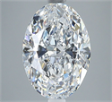 Natural Diamond 2.50 Carats, Oval with  Cut, D Color, VS2 Clarity and Certified by GIA