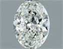 Natural Diamond 0.80 Carats, Oval with  Cut, H Color, SI1 Clarity and Certified by GIA