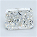 Natural Diamond 1.90 Carats, Radiant with  Cut, G Color, VVS2 Clarity and Certified by GIA