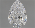 Natural Diamond 0.50 Carats, Pear with  Cut, D Color, SI1 Clarity and Certified by GIA