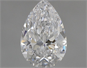 Natural Diamond 0.50 Carats, Pear with  Cut, D Color, SI1 Clarity and Certified by GIA