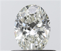 Natural Diamond 0.50 Carats, Oval with  Cut, H Color, VVS1 Clarity and Certified by IGI