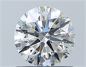 Natural Diamond 0.70 Carats, Round with Excellent Cut, H Color, SI2 Clarity and Certified by GIA