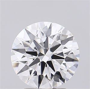 Picture of Lab Grown Diamond 2.54 Carats, Round with Ideal Cut, D Color, IF Clarity and Certified by IGI