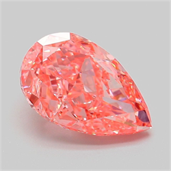 Picture of Lab Grown Diamond 3.06 Carats, Pear with  Cut, Fancy Vivid Pink Color, VS1 Clarity and Certified by IGI