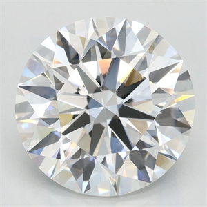Picture of Lab Grown Diamond 4.10 Carats, Round with Excellent Cut, D Color, IF Clarity and Certified by GIA