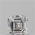 Natural Diamond 0.72 Carats, Asscher with  Cut, F Color, VVS2 Clarity and Certified by GIA