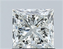 Natural Diamond 1.01 Carats, Princess with  Cut, I Color, VVS1 Clarity and Certified by GIA