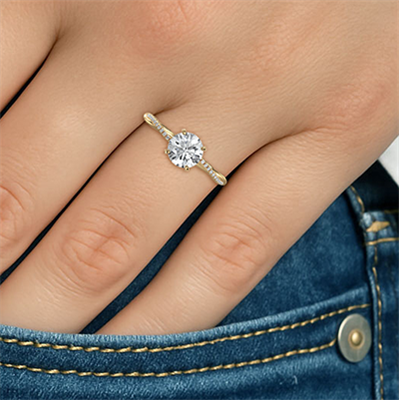 Micro Pave dainty Engagement ring Setting