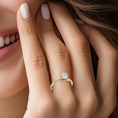 Micro Pave dainty Engagement ring Setting