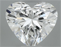 Natural Diamond 0.32 Carats, Heart with  Cut, E Color, VVS2 Clarity and Certified by GIA