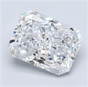 Natural Diamond 2.51 Carats, Radiant with  Cut, D Color, VS1 Clarity and Certified by GIA