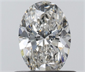 Natural Diamond 0.60 Carats, Oval with  Cut, H Color, SI1 Clarity and Certified by IGI