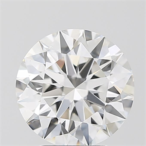 Picture of Lab Grown Diamond 3.27 Carats, Round with Ideal Cut, E Color, VVS2 Clarity and Certified by IGI
