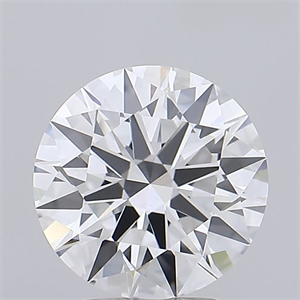 Picture of Lab Grown Diamond 3.26 Carats, Round with Ideal Cut, F Color, VVS2 Clarity and Certified by IGI