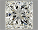 Natural Diamond 1.02 Carats, Princess with  Cut, I Color, VVS1 Clarity and Certified by GIA