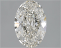 Natural Diamond 1.70 Carats, Oval with  Cut, K Color, SI2 Clarity and Certified by GIA