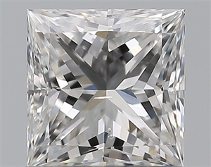 Picture of Natural Diamond 0.72 Carats, Princess with  Cut, E Color, SI1 Clarity and Certified by GIA