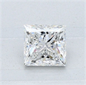 Natural Diamond 0.80 Carats, Princess with  Cut, E Color, VVS1 Clarity and Certified by GIA