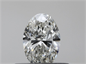 Natural Diamond 0.30 Carats, Oval with  Cut, J Color, SI1 Clarity and Certified by GIA