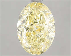 Picture of Lab Grown Diamond 3.01 Carats, Oval with  Cut, Fancy Intense Yellow Color, VS2 Clarity and Certified by IGI