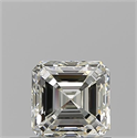 Natural Diamond 0.91 Carats, Asscher with  Cut, K Color, VVS2 Clarity and Certified by GIA