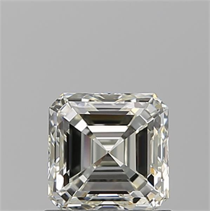 Picture of Natural Diamond 0.91 Carats, Asscher with  Cut, K Color, VVS2 Clarity and Certified by GIA