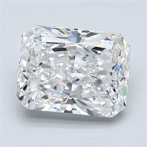 Foto Diamante Natural 2.50 quilates, Radiante , Color F, claridad VS2 y certificado GIA de