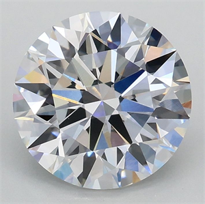 Picture of Lab Grown Diamond 2.06 Carats, Round with Ideal Cut, D Color, VVS2 Clarity and Certified by IGI