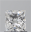 Natural Diamond 0.82 Carats, Princess with  Cut, F Color, VVS1 Clarity and Certified by GIA