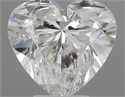 Natural Diamond 0.37 Carats, Heart with  Cut, G Color, VS1 Clarity and Certified by IGI
