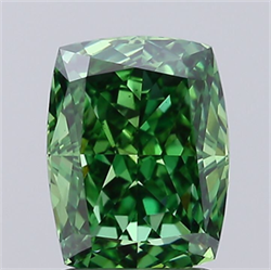 Picture of Lab Grown Diamond 1.82 Carats, CUSHION MODIFIED with  Cut, Fancy Vivid Green Color, VS1 Clarity and Certified by IGI