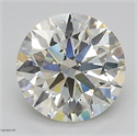 Lab Grown Diamond 2.47 Carats, Round with Ideal Cut, J Color, SI1 Clarity and Certified by IGI