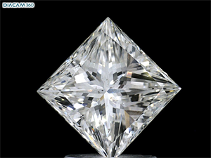 Picture of Natural Diamond 1.90 Carats, Princess with  Cut, H Color, VS2 Clarity and Certified by GIA