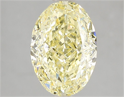 Picture of Lab Grown Diamond 3.10 Carats, Oval with  Cut, Fancy Vivid Yellow Color, VS1 Clarity and Certified by IGI
