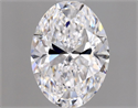 Natural Diamond 0.90 Carats, Oval with  Cut, D Color, VVS2 Clarity and Certified by GIA